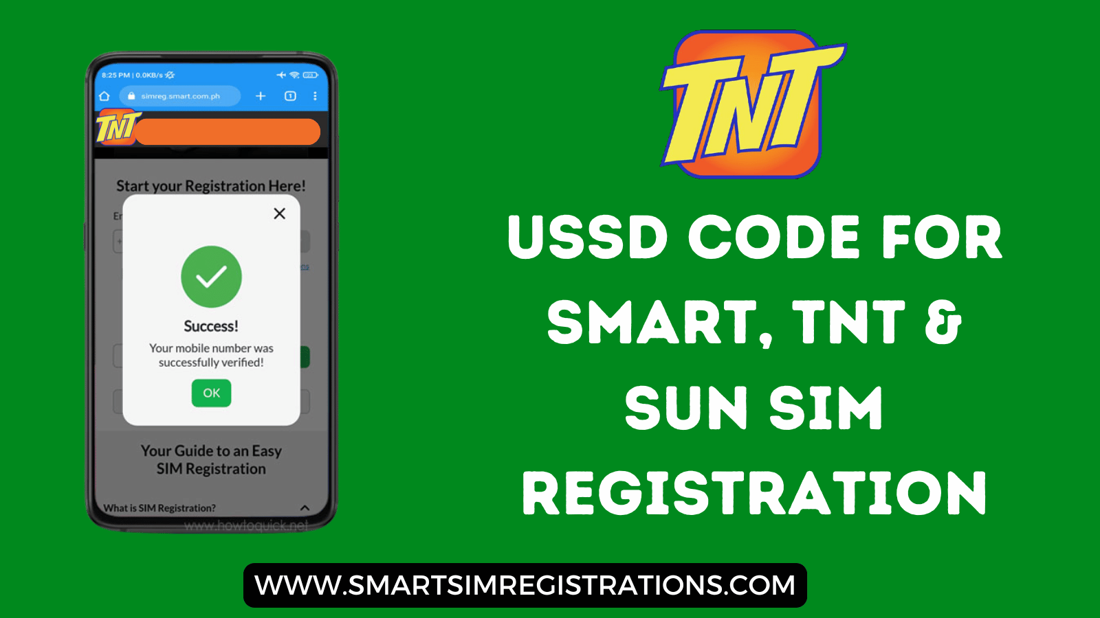 USSD Code For Smart, TNT & Sun SIM Registration